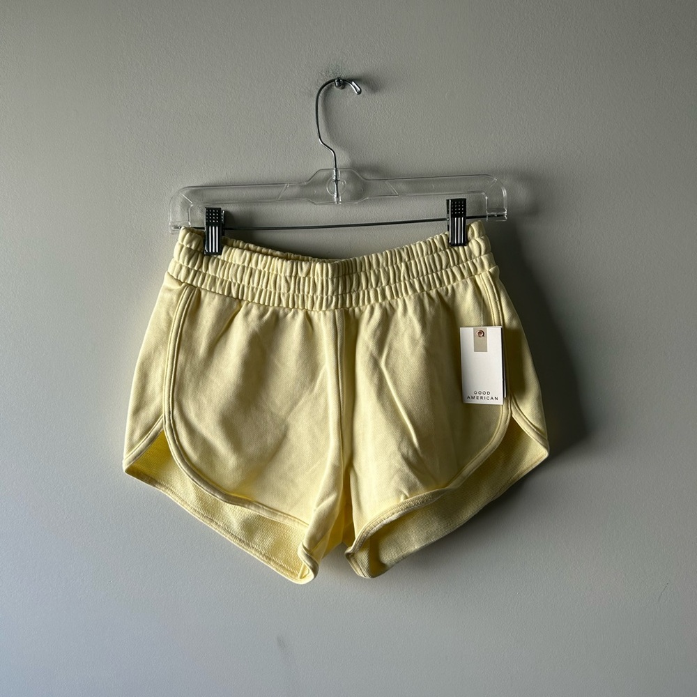 Good American yellow 100% cotton sweat shorts - XS